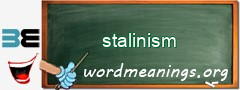 WordMeaning blackboard for stalinism